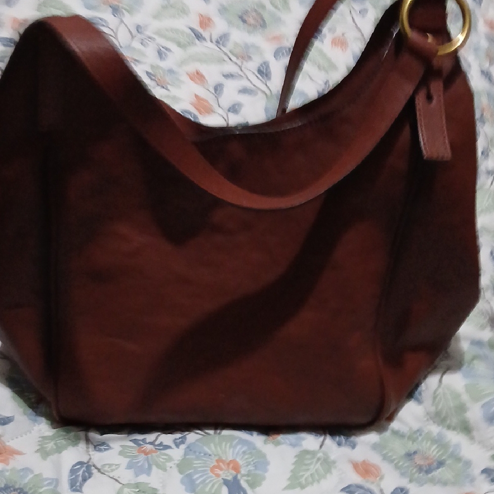 FRYE AND CO. Brown Slouchy Hobo Bag with Metallic Accents